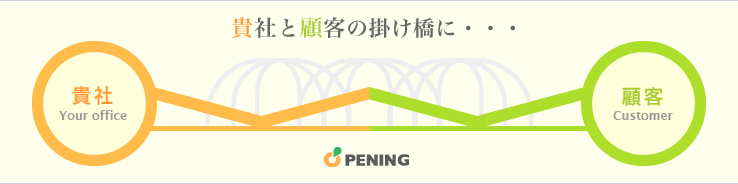 「貴社と顧客の架け橋に・・・」株式会社オープニング